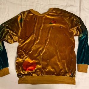 AVIATOR NATION Galaxy Velvet Crew Sweatshirt Top